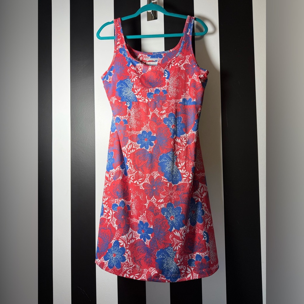 Columbia Red, White and Blue Floral Performance Dress - SZ XL
